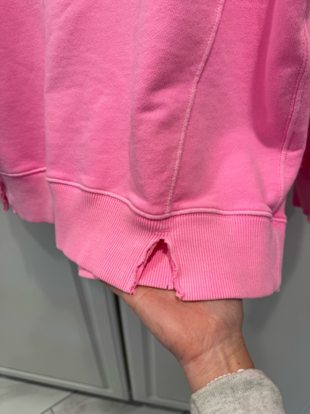 Aerie The Chill Oversized Crewneck sweatshirt, medium pink burst - Picture 5 of 6
